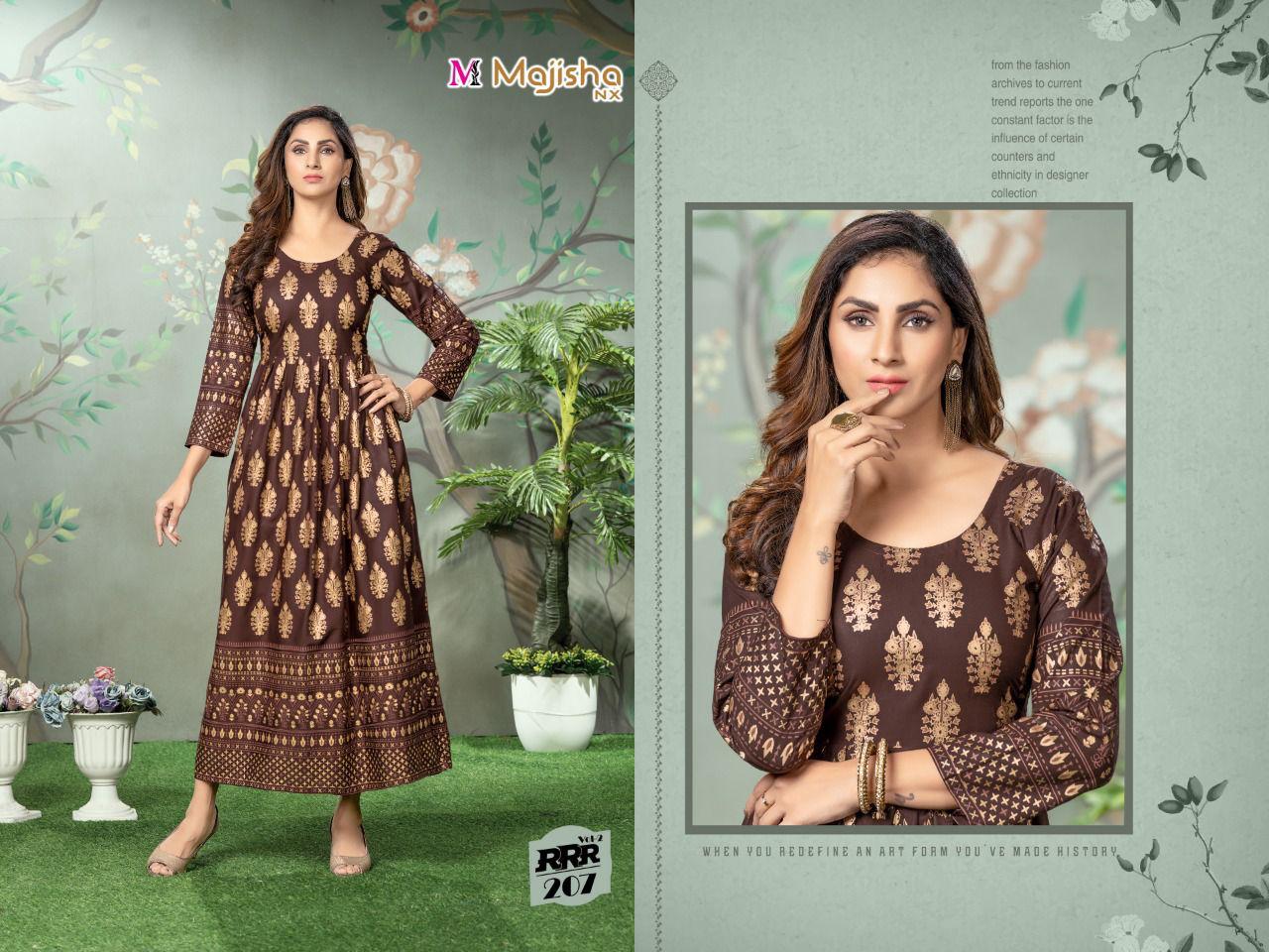 Majisha Nx Rrr 2 Wholesale Anarkali Kurti Collection